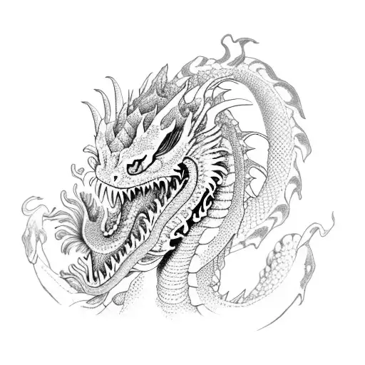 Dragon Made Out Of Chrysanthemums