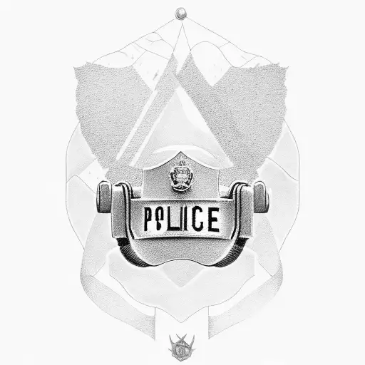 Police Officer Mit Polizeisteen