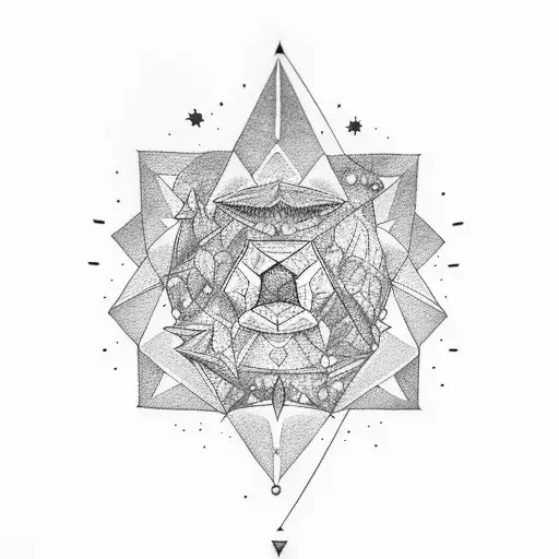 Combine The Leo Star Constellation With A Dotwork Tattoo Of A Mountain Peak Surrounded By A Galaxy
