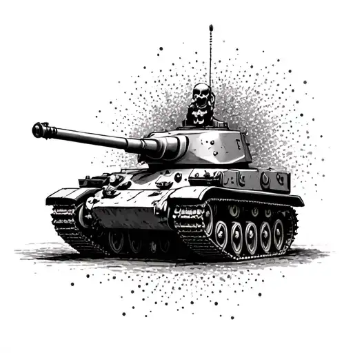 German Tank With Skull