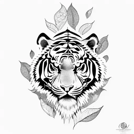 Moon Leaf Tiger Tribal