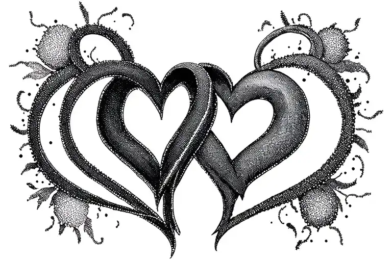 Cancer Zodiac Symbol Intertwined Hearts