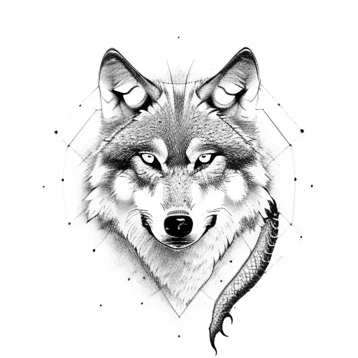 Wolf Neck With Dragon Skin