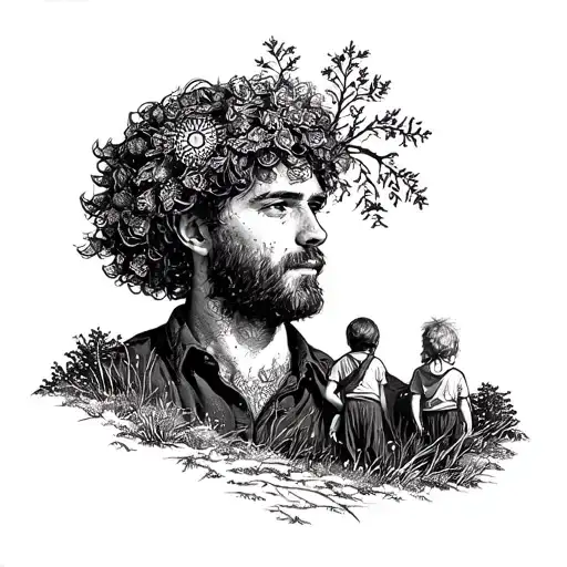 An Electrician Father Of Three Kids With A Vegvisir Tattoo In A Norway Nature Setting