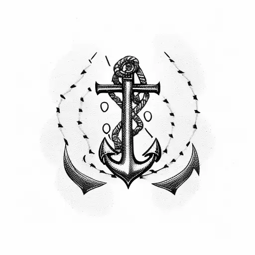 Anchor With Barbed Wire