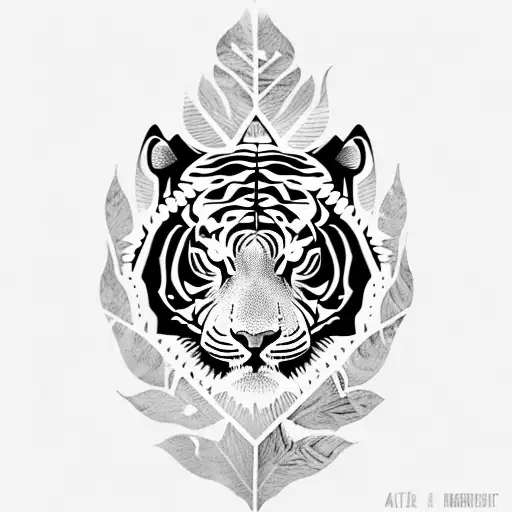 Moon Leaf Tiger Tribal