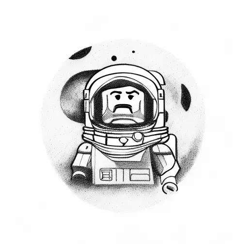 Lego Space Man On The Moon
