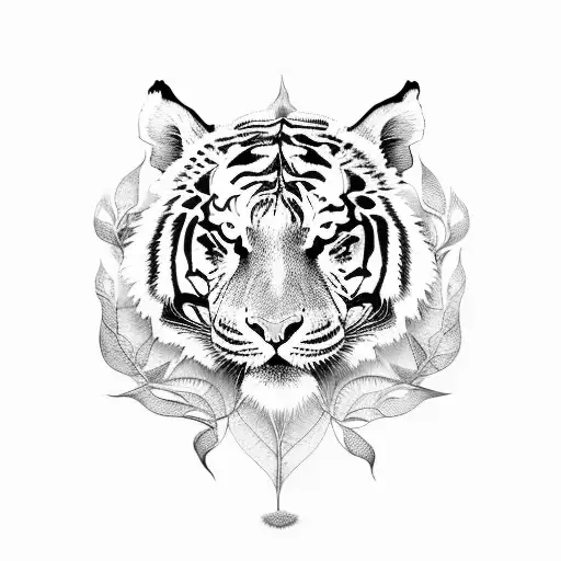 Moon Leaf Tiger Tribal
