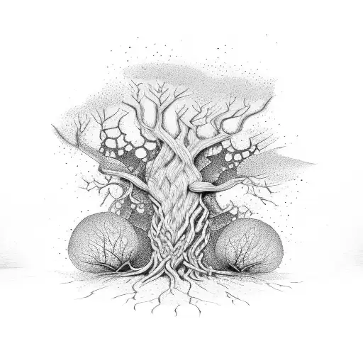 Tree And Roots Grown By Trading