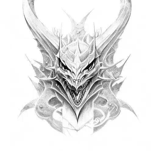 Tatouage Dragon Face A Un Chevalier