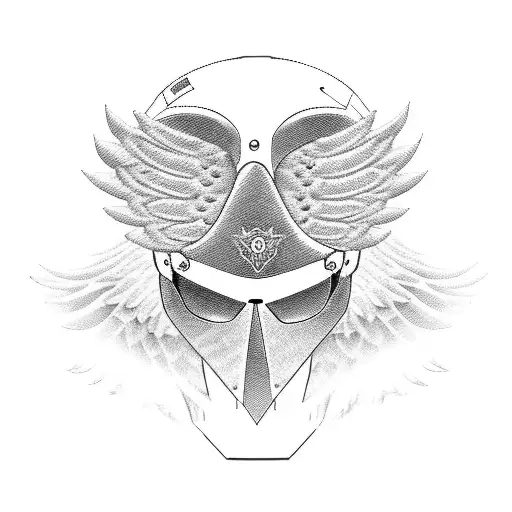 Motorcycle Helmet With Angel Wings