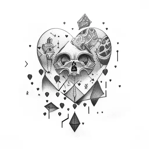 Color Palette And Dark Chocolate And Heart