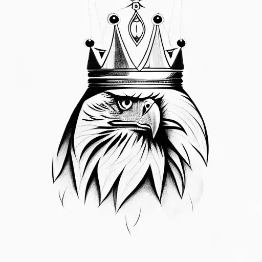 Eagle With A Crown On The Head