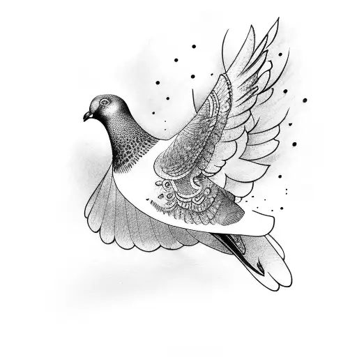 Pigeon With Heaven Light