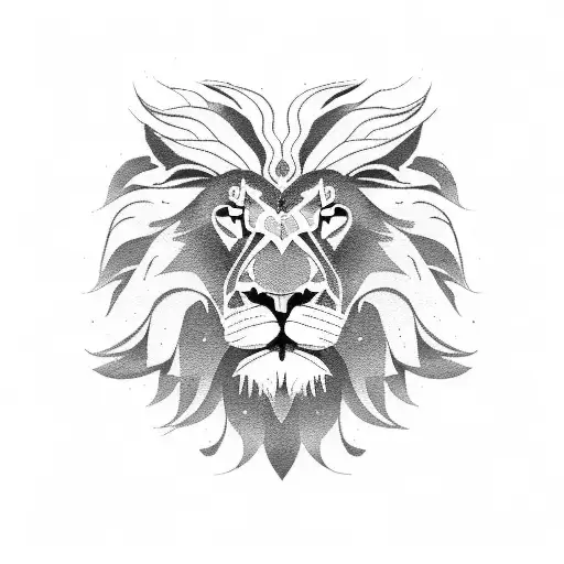 Powerful Magestic Lion Face