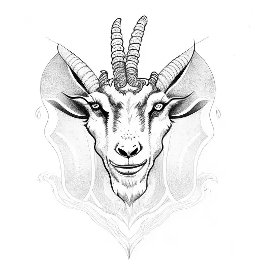 Evil Goat Hedf On Humn Boduy