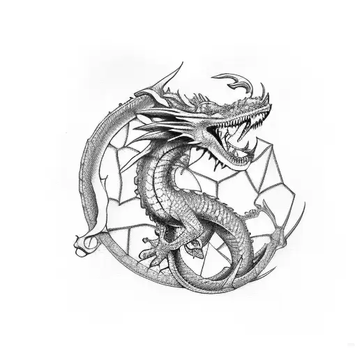 Wyvern Dragon Geometric