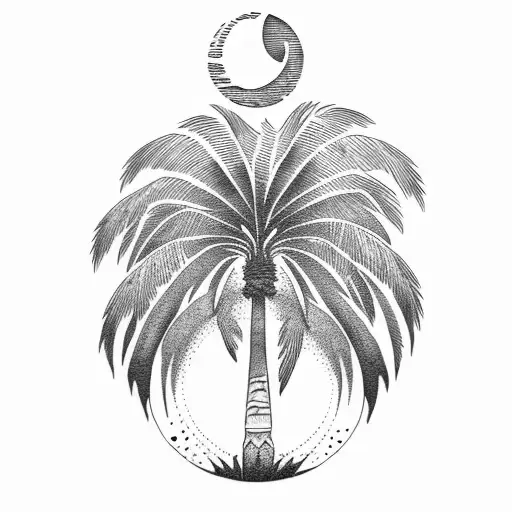 Palm Tree And Moon