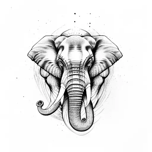 Colored Elephant Head
