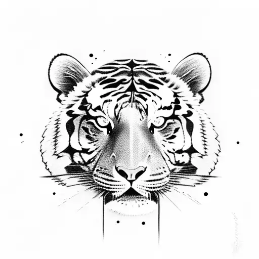 Tiger Holding Light Sabre