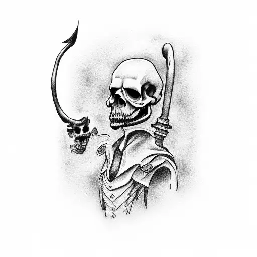 Grim Reaper Walking Pitbull