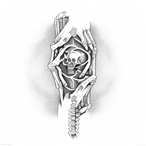 A Skeletal Hand Holding A Binary Code Scroll That Reads 'Remember Death'