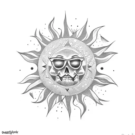 Design A Tatoo With The Last Name Sawyer Incorporated And The Sun