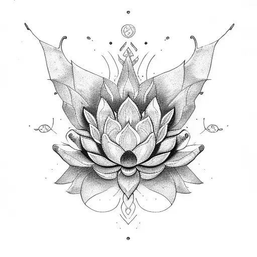 Dragon Lotus Flower Frame