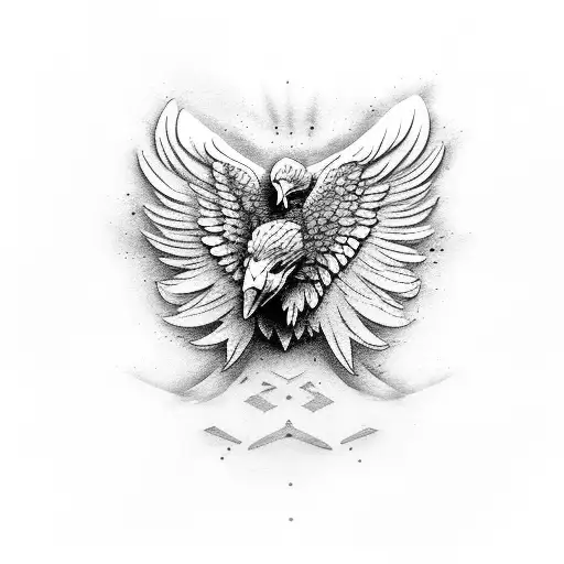 Mexican Eagle With The Number 13 Hidden