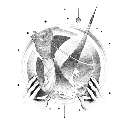 A Man Holding The Galaxy In His Hands