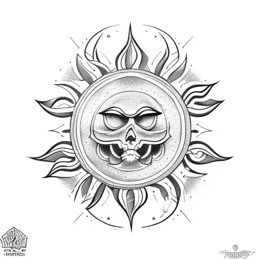 Design A Tatoo With The Last Name Sawyer Incorporated And The Sun