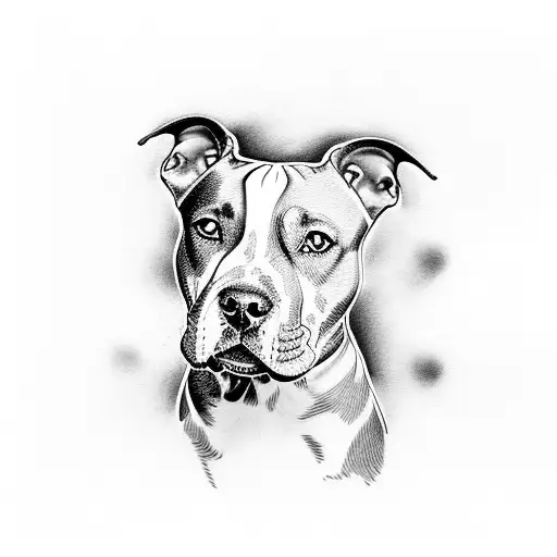 Staffordshire Bullterrier In Forest