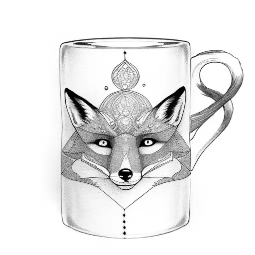 Coffe Mug With Fox Inside