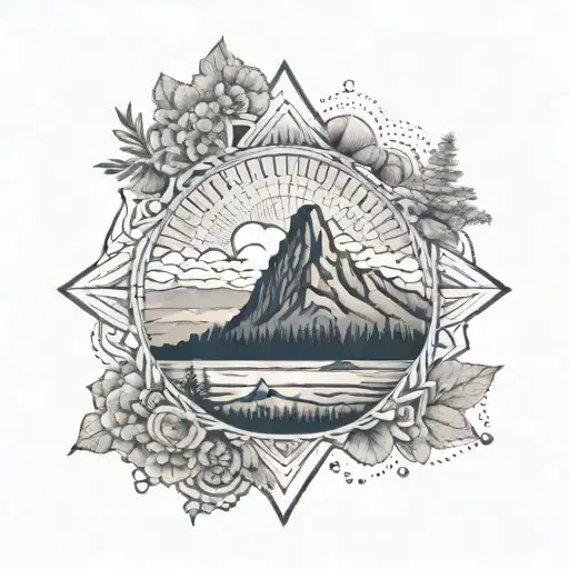 An Intricate Mandala Design Incorporating Elements Of The Colorado Island Landscape