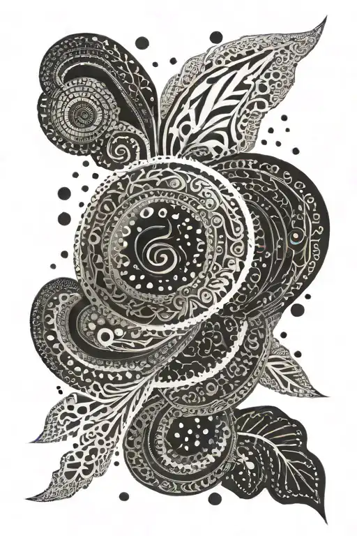 Illyrian Pattern Black To White Fade