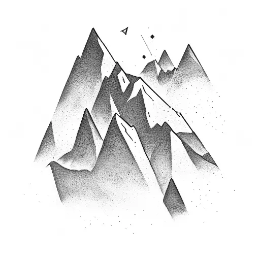 A Mountain Range Forming The Silhouette Of A Rapper