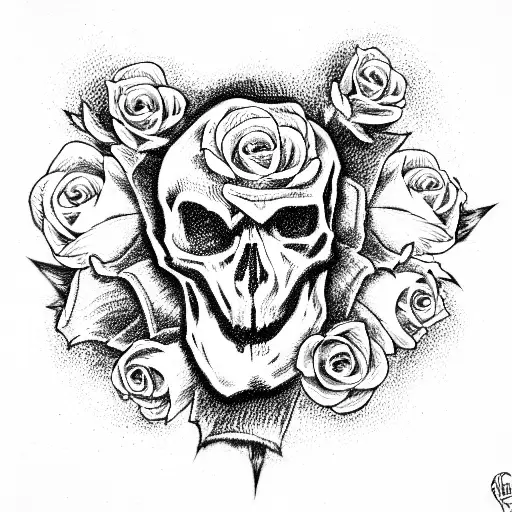 Skull And Roses