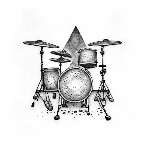 Drum Set Watercolor