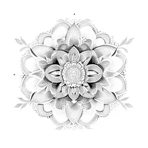 A Feminine Floral Mandala With Delicate Linework