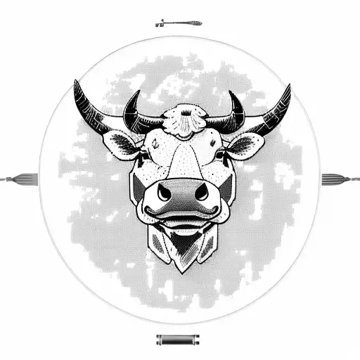 A Cow Wearing A Raider Football Helmet Surrounded By Cross Stitch Patterns
