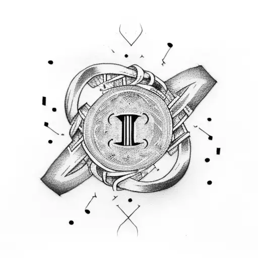 Tribal Ring Around My Leg With Mt Children's Initials Intertwined