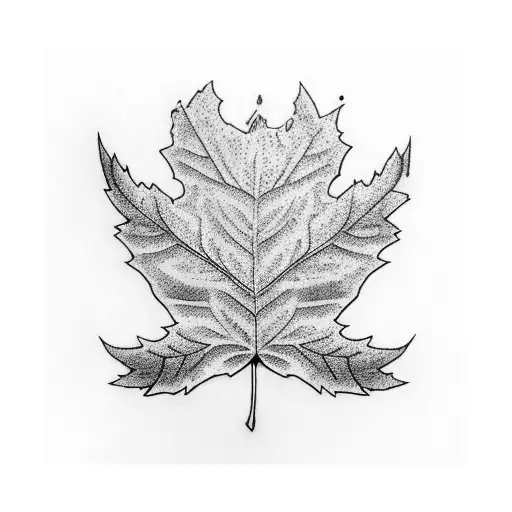 Line Around Wrist One End Is An Outline Of An Oak Leaf The Other End Is An Outline Of A Raven