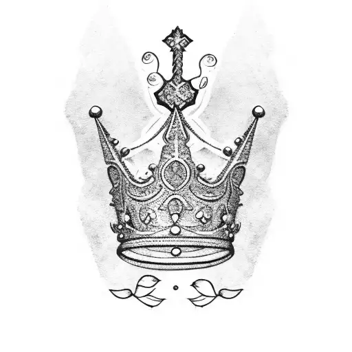 Letter Capital R With A Crown