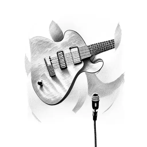 Half Guitar With Half Microphone