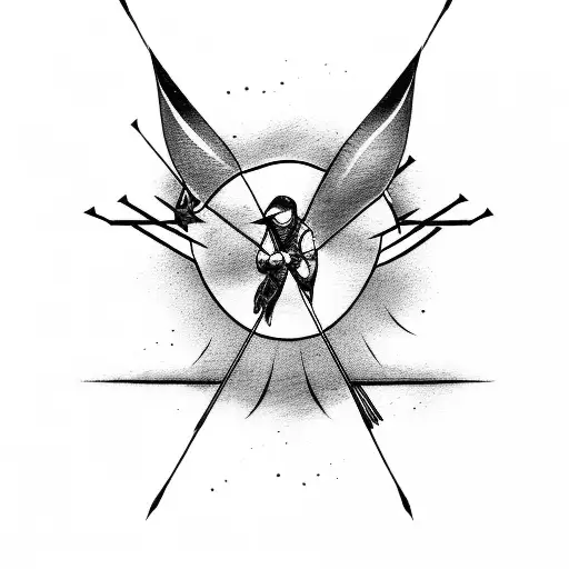 Arrow Shooting Through Japanese Words