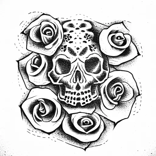 Skull And Roses