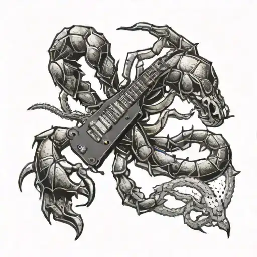 A Scorpion Playing A Guitar