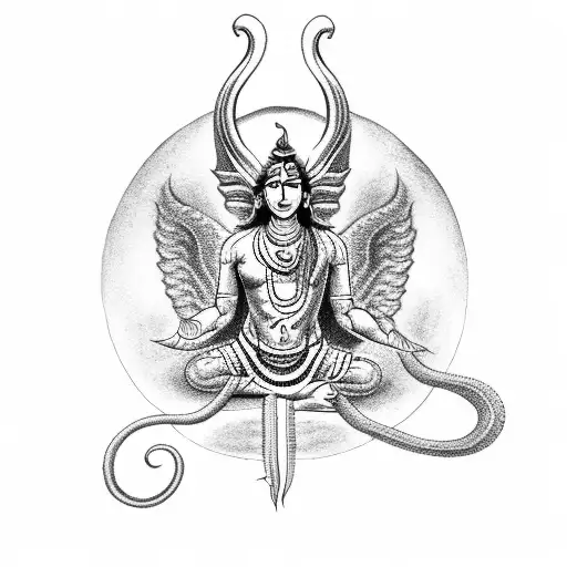 Shiva Angel Wings Snake Trident Yoga Peace Soul