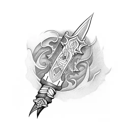 Dagger On Forearm