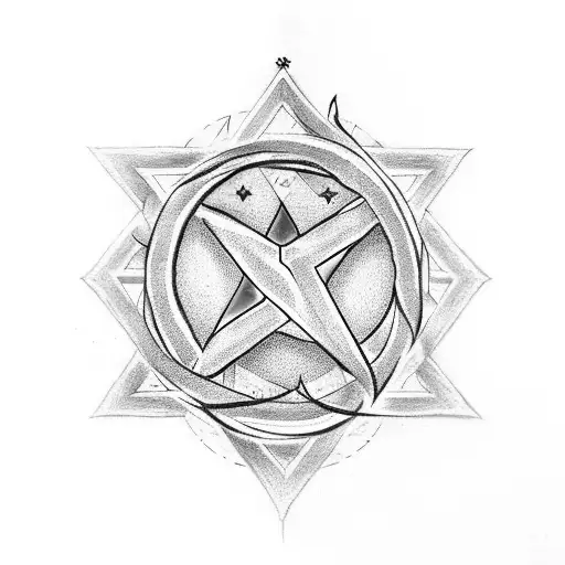 A Stack Of Books With Hebrew Letters Forming A Star Of David On The Spine